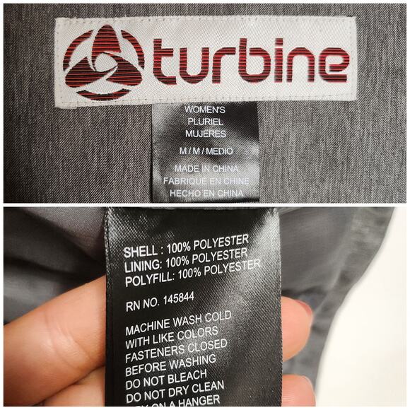 Gray Ski Jacket Womens Medium Snowboarding Ski Snowmobile Winter Insulated Coat - Picture 11 of 11